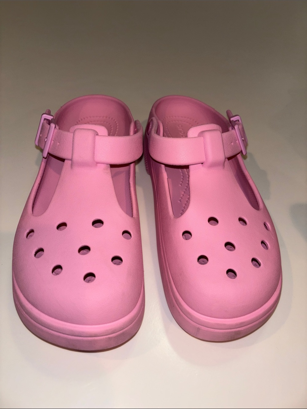 Crocs Pink Closed-Toe Mary Jane Clog